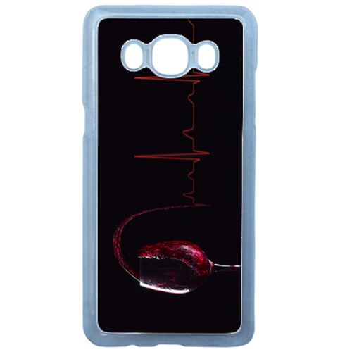 Coque Verre De Vin Électrocardiogramme 2 Compatible Samsung Galaxy J3 2016 Transparent