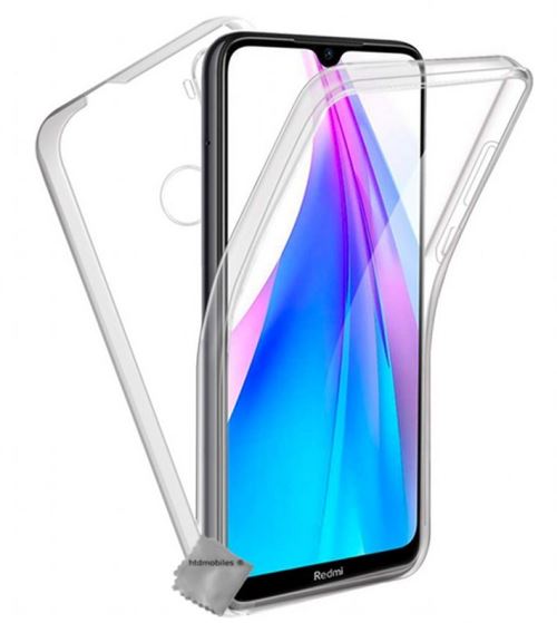 Coque silicone gel 360 integrale (avant et arrière) pour Xiaomi Redmi Note 8T avec verre trempe - TRANSPARENT