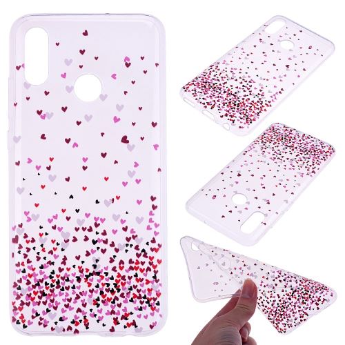 Coque en TPU motif d'impression cœurs d'amour colorés pour votre Huawei P Smart (2019)/Honor 10 Lite