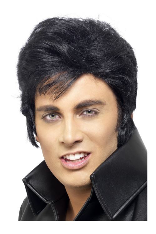Perruque elvis noir sous licence