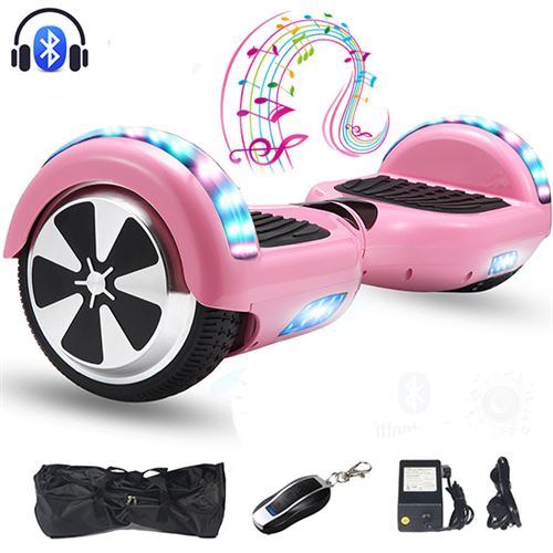 Gyropode electrique Auto-equilibré Hoverboard 6,5 Pouces avec bluetooth - Rose