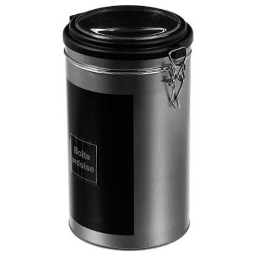 Boîte à Café en Métal Ardoise 19cm Argent