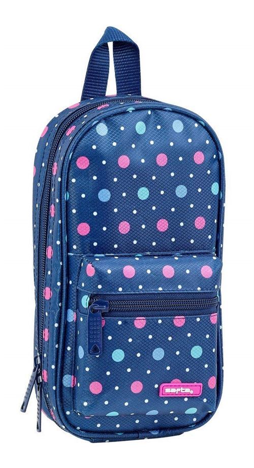 Safta Dots Blue Sac avec 4 poches et fournitures (officiel)