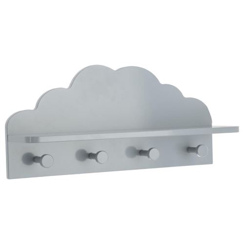 Patère 4 Crochets Nuage Gris