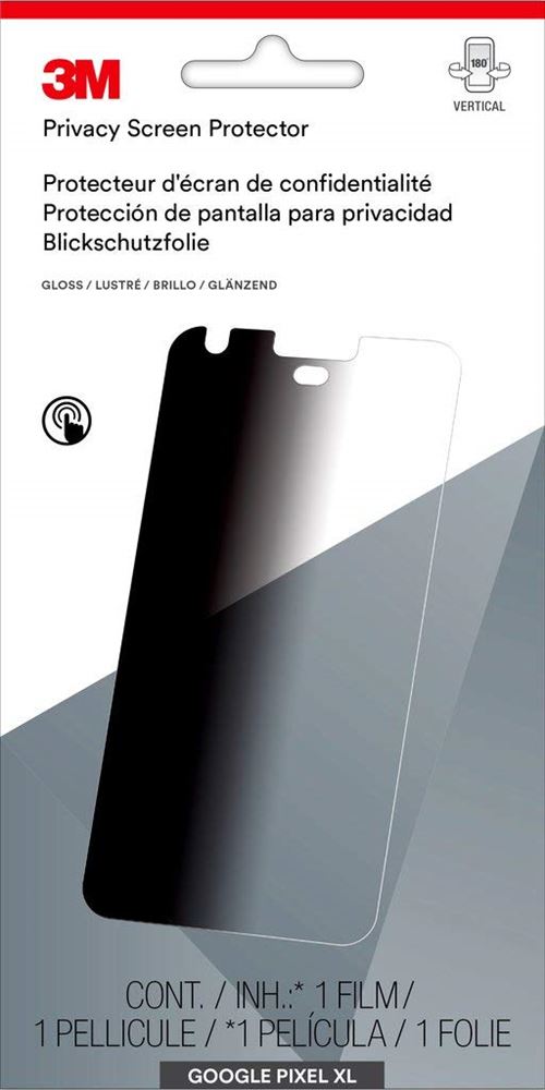 3M Privacyscreenprotector voor Google Pixel XL - Schermprivacyfilter (portret) - 5.5 - zwart - voor Google Pixel XL