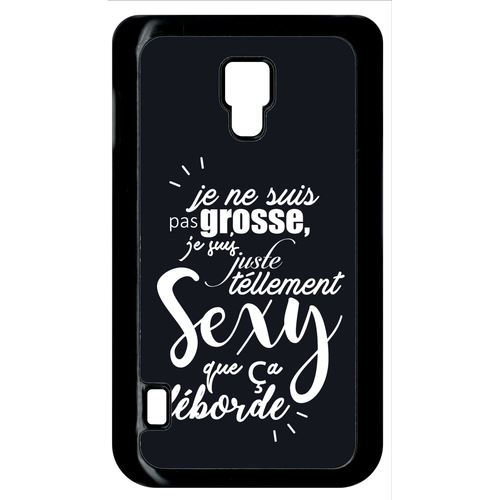 Coque Lg Optimus L7 Ii Je Ne Suis Pas Grosse Fond Noir
