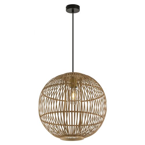 Suspension design bambou Hildegard - Diam. 40 x H. 155 cm - Beige naturel