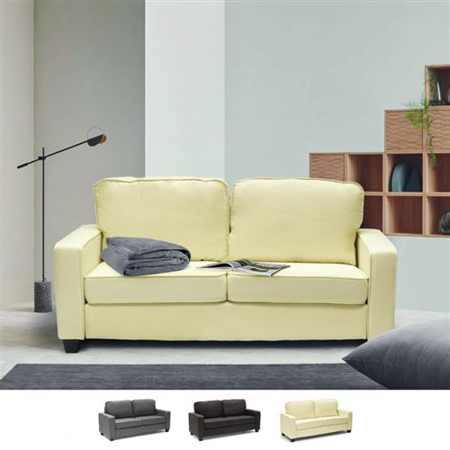 Canapé 2 places en tissu pour salon et salle d'attente design Rubino, Couleur: Beige