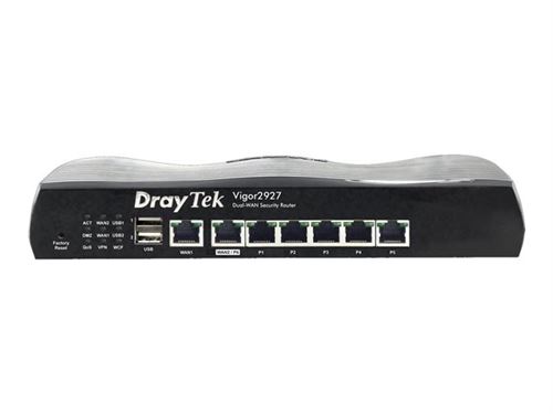 Draytek Vigor 2927 - Router - 6-poorts schakelaar - GigE - WAN-poorten: 2