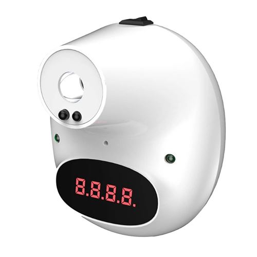 Thermomètre infrarouge de bureau led numérique précision fixé au mur super sans contact -blanc