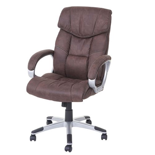 Non Communiqué Marron Chaise De Bureau Mendler Hwc-A71, Chaise Pivotante, Tissu Imitation Daim, Brun - Image 1