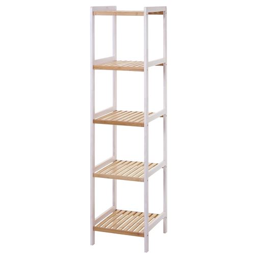 Étagère MENDLER HWC-B55, bambou, bois de pin 5 étages