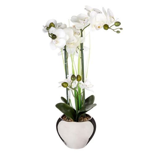 Paris Prix Argent Atmosphera Créateur D'intérieur - Composition Florale & Vase "Orchidée" 53Cm