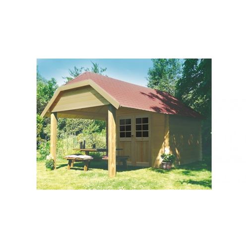 abri jardin cork - 8.88 m² - 2980 x 2654 x 3091 mm - 28 mm