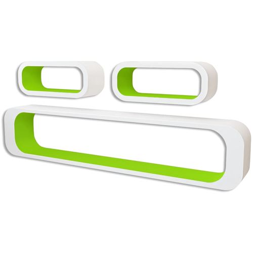 vidaXL Étagères murales sous forme de cube 6 pcs Vert et blanc