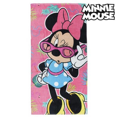 Serviette de plage Minnie Mouse 75494 Coton Rose