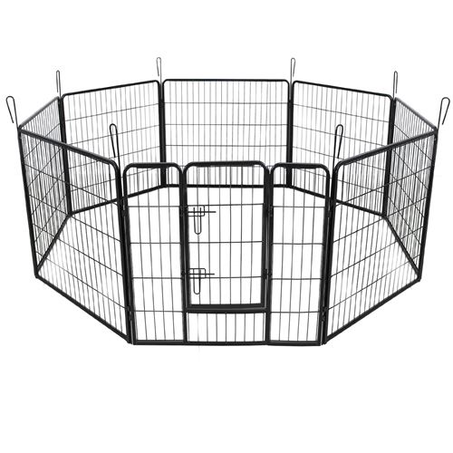 Meilleurs prix pour Parc enclos cage pour chiens chiots animaux de compagnie 163 x 163cm noir