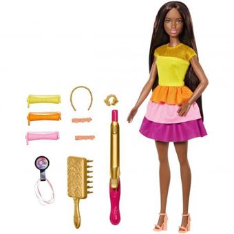 Poupée Barbie brune cheveux bouclés