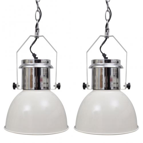 Plafonnier moderne en métal blanc 2 pièces