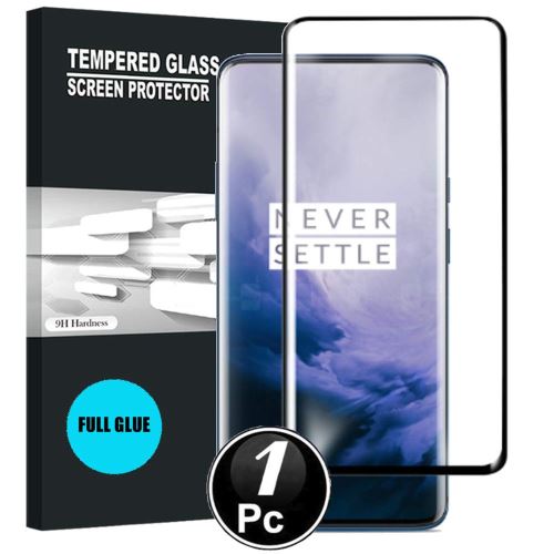 OnePlus 7 Pro Vitre protection d'ecran en verre trempé incassable protection integrale Full 3D Tempered Glass FULL GLUE - [X1-Noir]