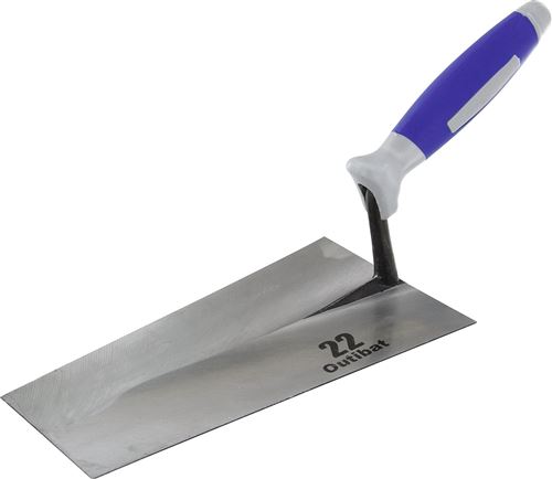 Truelle italienne bi-matière carrée acier Outibat - Longueur 22 cm