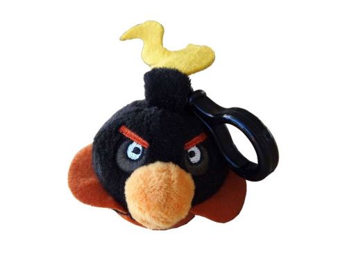 Peluche Clip On Angry Birds Space Noire 6cm