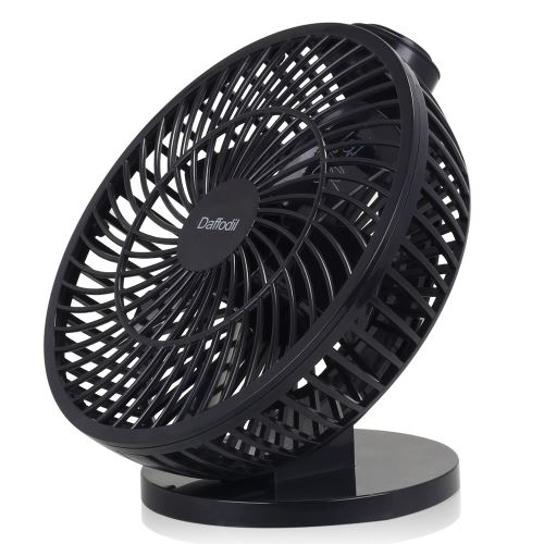 Ventilateur USB Portable Bureau Silencieux – DAFFODIL UFN120 – Angle et Vitesse Ajustable, Petit Ventilo Stable 18 cm - Noir