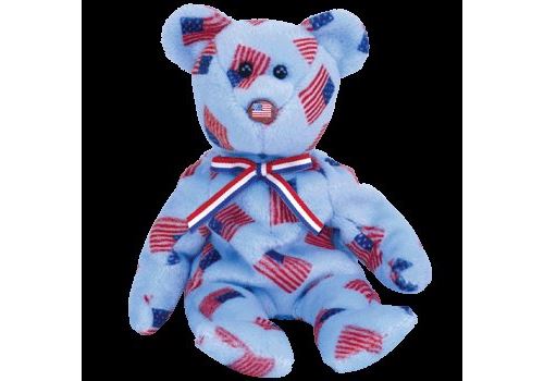 TY Beanie Baby - UNION the Bear (Nez de drapeau américain)