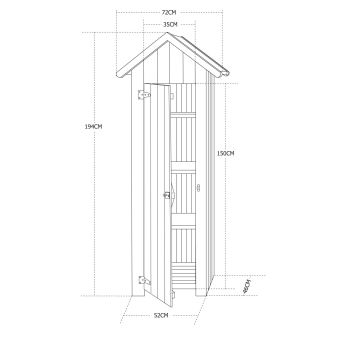 Armoire De Jardin En Bois Fsc De 2 34m Lavande Alice S Garden Mobilier De Jardin Achat Prix Fnac