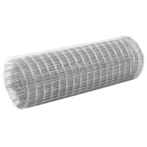 Chunhe Grillage pour volière Acier galvanisé 25x0,5 m Argenté AB143618
