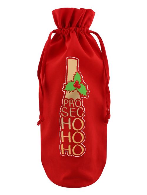 Sac de bouteille Prosec-ho-ho-ho rouge