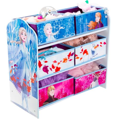 disney frozen meuble de rangement la reine des neiges - pour chambre d'enfant avec 6 bacs - bleu