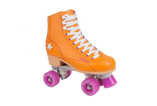 Hudora Patins à Roulettes Disco - Rollers - ORANGE/VIOLET - Taille 42