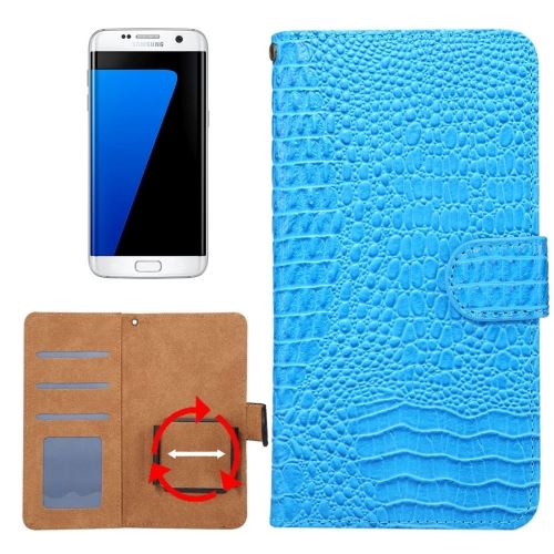 wileyfox Swift 2 X Housse Universel Etui Cuir PU Bleu Texture Crocodile ALS49561
