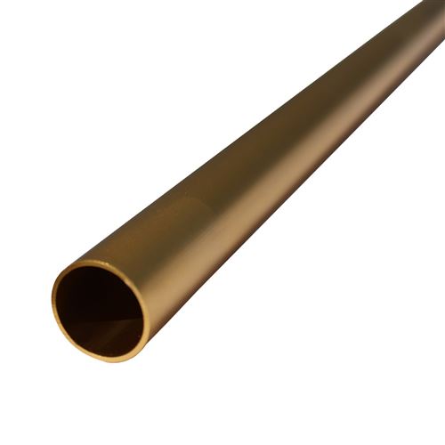 Lot de 1_Tube aluminium anodisé longueur 100 cm Ø 30 mm Doré