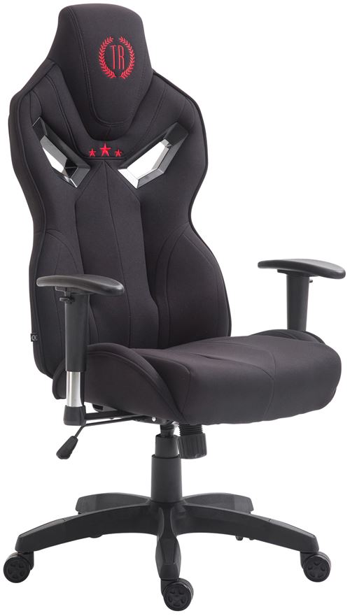 Fauteuil de bureau racing Fangio tissu , Noir / Noir