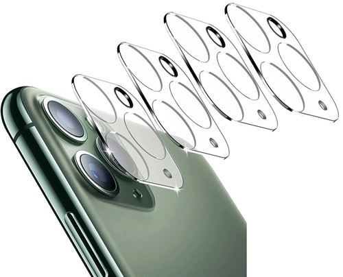 Lot de 4 Verres Trempé Protection Caméra pour iPhone 11 PRO / 11 PRO MAX - Film Protecteur Lentille Appareil Photo Arriere [Phonillico®]