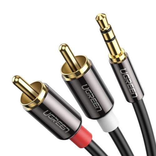 Câble RCA Jack Audio Stéréo 3.5mm Mâle vers 2 RCA Mâle, 1m