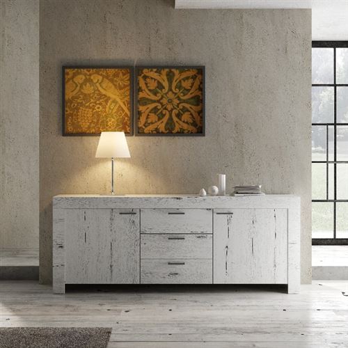 SUBLEEM Buffet bas 2 portes et 3 tiroirs TERRA