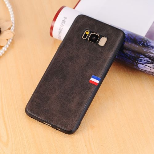 Galaxy S8 Plus Housse Etui Cuir PU Texture Peau Café ALS52997