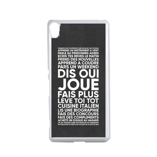 Coque Joue Motivation Fais Plus Message Compatible Sony Xperia Performance Transparent