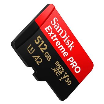 SanDisk Extreme Pro - Carte mémoire flash - 512 Go - A2 / Video Class V30 /  UHS-I U3 / Class10 - microSDXC UHS-I - Cartes Memory Stick - Achat & prix
