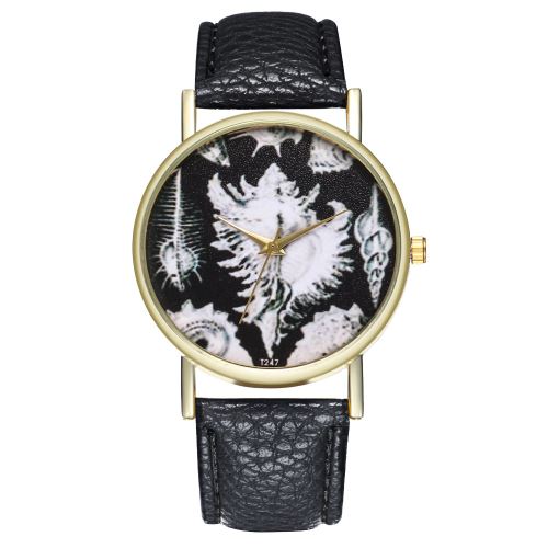 Montre coréenne Tendance étudiante pour homme avec bracelet en cuir pour homme Montre T247-Anoir