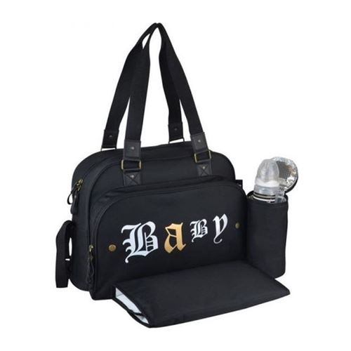 Baby on board - sac a langer - simply rock spirit sac a langer 2 grands compartiments - porte biberon tapis a