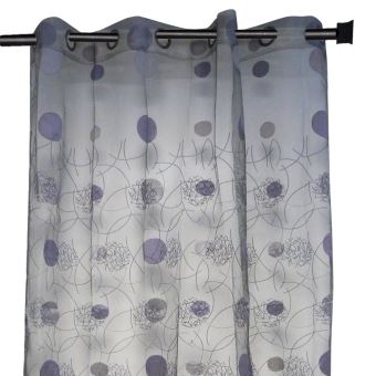 HomeMaison HM69807712102 Rideau Organza et Jacquard Cordons Satinés ... HomeMaison HM69807712102 Rideau Organza et Jacquard Cordons Satinés ...
