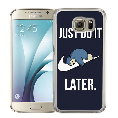 Coque pour Samsung Galaxy S7 pokémon ronflex just do it later