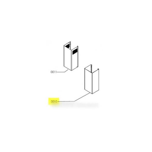 Cheminee inox partie inferieure pour hotte ikea