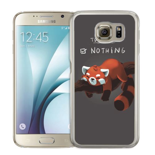 Coque pour Samsung Galaxy S6 Edge to do list panda roux