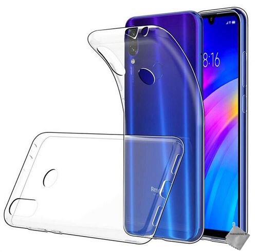 Housse etui coque silicone gel fine pour Xiaomi Redmi 7 avec film ecran - TRANSPARENT TPU