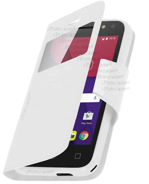 Etui ALCATEL PIXI 4 Version 4 POUCES-Blanc